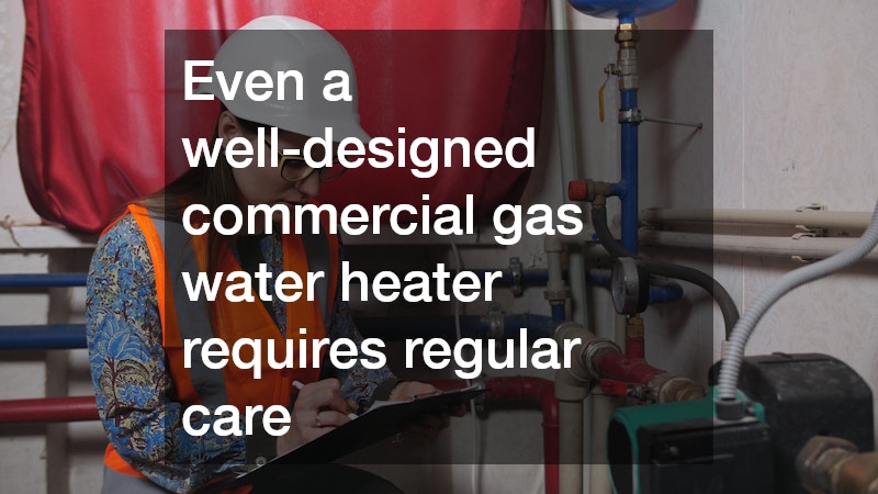 Even a well-designed commercial gas water heater requires regular care