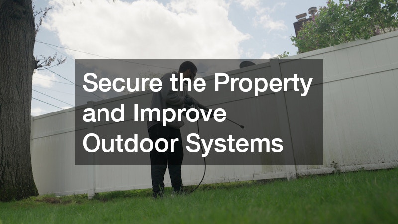 Secure the Property and Improve Outdoor Systems