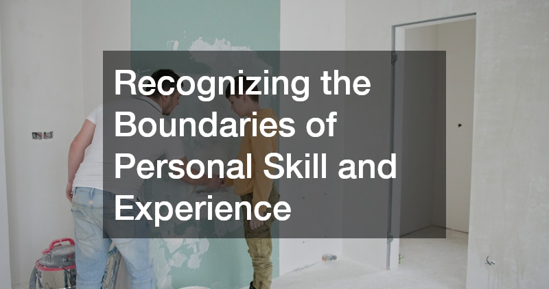 Recognizing the Boundaries of Personal Skill and Experience