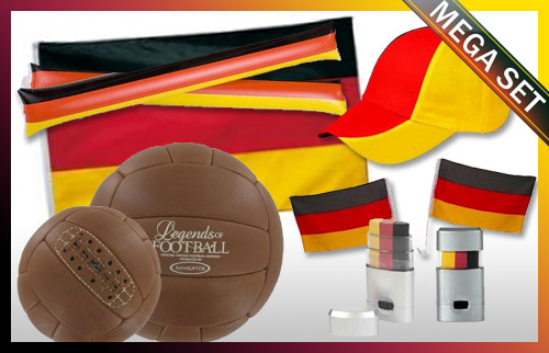 Ein Muss f�r jeden Deutschland-Fan: 8-teiliges Fu�ball-Fanset