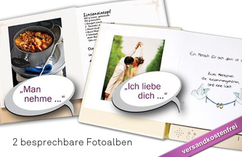 2 sprechende Fotoalben inklusive Batterien und Versand