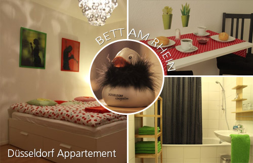 D�sseldorf entdecken: 1 �bernachtung im Apartment f�r 2 Personen