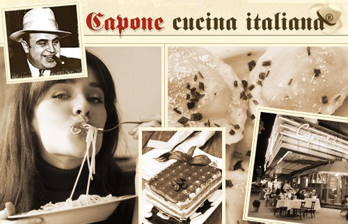 Pasta Mista Platte und Dessert im Restaurant Capone