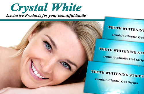 Wei�e Z�hne mit dem Crystal White Bleaching-Set