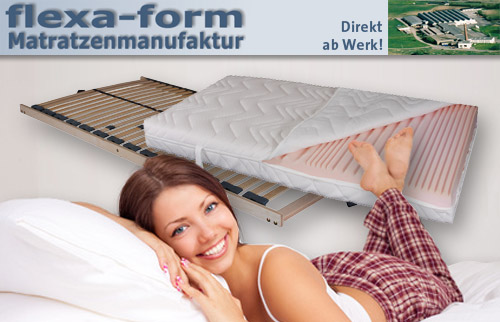 Flexa Form Matratze und Lattenrost in 80, 90 oder 100 x 200 cm