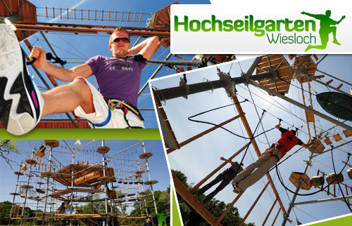 3 Stunden Kletterspa� im Hochseilgarten Wiesloch 
