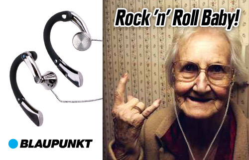 In-Ohr-Kopfh�rer von Blaupunkt mit Ohrb�gel