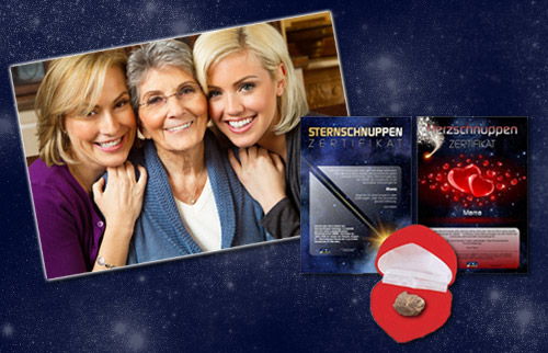 Sternschnuppe im Herz-Etui 