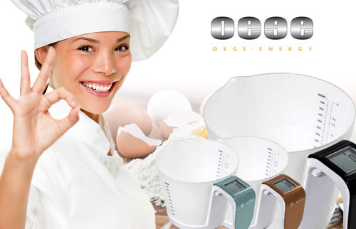 Messbecherwaage Franca mit gro�em LCD-Display