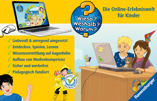 Sicher und hochwertig: 12 Monate Online-Erlebniswelt f�r Kinder bei Ravensburger Digital