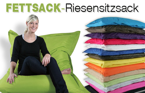 Perfektes Liegen und Sitzen auf dem Fettsack-Riesensitzsack