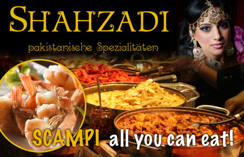 Scampi All-you-can-eat f�r Zwei im Shahzadi