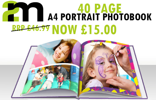 Snap up 68% off a high-gloss 40 page personalised A4 photobook � only �15