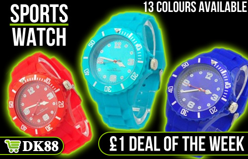 �1 for a super-cool silicone fashion watch � Grab one quick as time is ticking on this fabulous deal from DK88