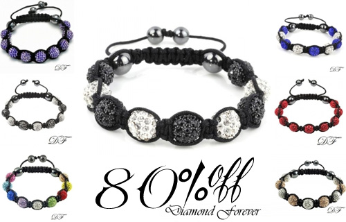 Looking to join hottest celeb trend? Grab yourself this sparkling deal with 80% off a shamballa style bracelet from Diamond Forever