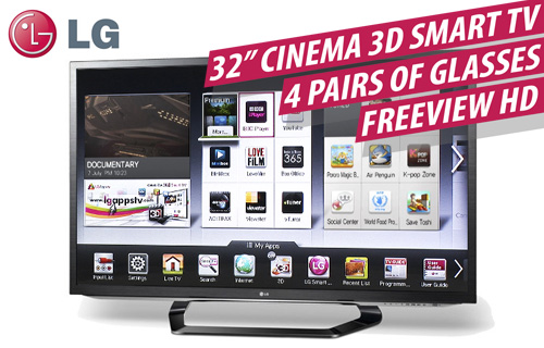 Enjoy a Cinema 3D HD experience with �200 off a 32inch LG 3D TV
