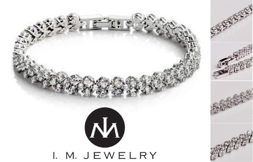 Put a bit of sparkle into your day with an 18k gold plated Cubic Zirconia bracelet for just �22