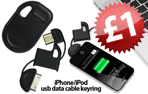 �1 Deal - A must-have for Apple lovers � 97% off an iPhone/iPod USB charging keyring
