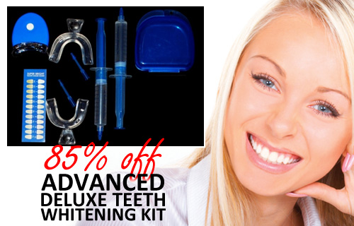 Say cheese! 85% off an advanced at home deluxe LED teeth whitening kit