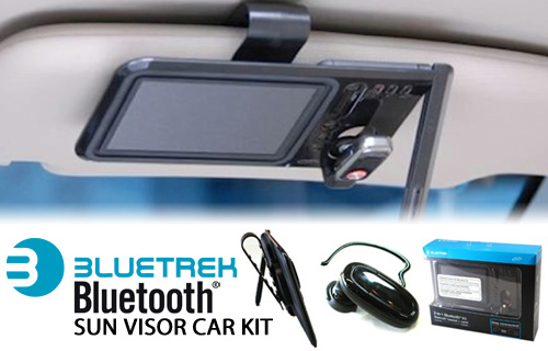 Stay safe and in contact with 60% off a brilliant Bluetrek Sun Visor Portable Bluetooth Car Kit from UK Surplus