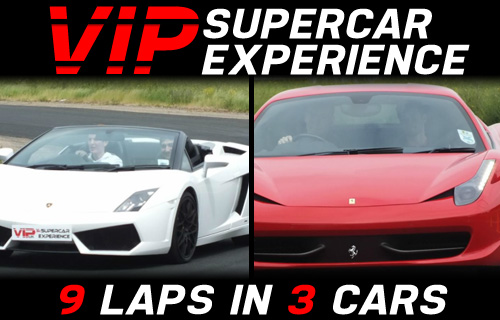 Get the adrenalin pumping! 9 lap Supercar and touring car experience for �99 from VIP UK Experience Days