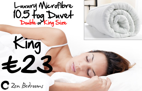 Enjoy snuggling under the covers? 86% off a microfibre King size duvet from Zen Bedrooms