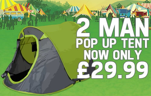 Keep calm and carry on camping with 58% off a two-man pop up tent