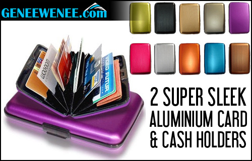 Hold on to your money with 2 card and cash holders for just �9