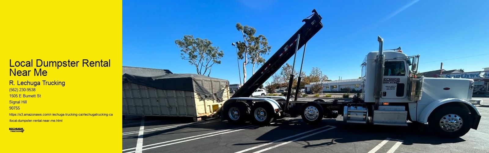 Local Dumpster Rental Near Me R. Lechuga Trucking Local Dumpster Rental Near Me