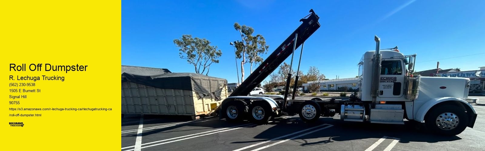 Roll Off Dumpster R. Lechuga Trucking Roll Off Dumpster