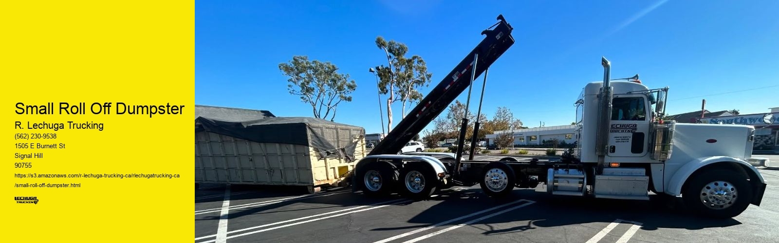Small Roll Off Dumpster R. Lechuga Trucking Small Roll Off Dumpster