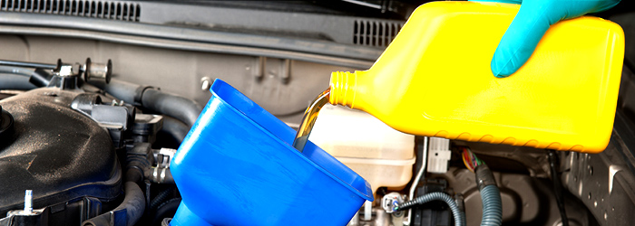 Changing automobile oil
