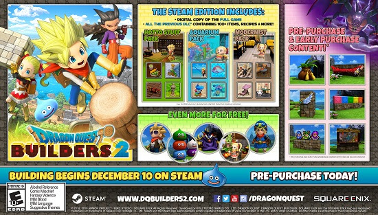 DQB2 Dragon Quest Builders 2 Comes to Steam Next Month Dragon Quest Builders 2 - PC pre-order incentives