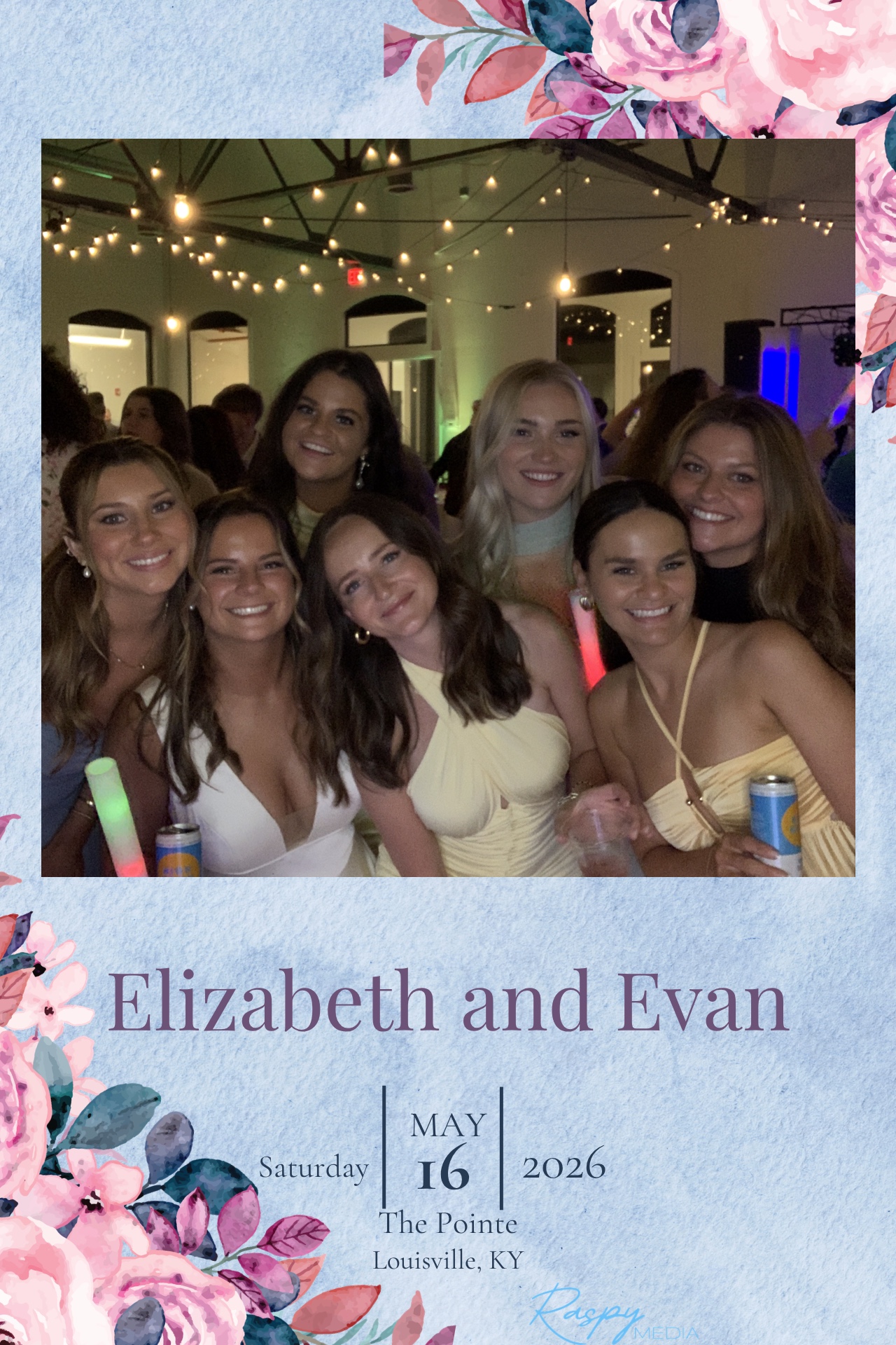 Customized wedding Photo Booth image for Elizabeth and Evan