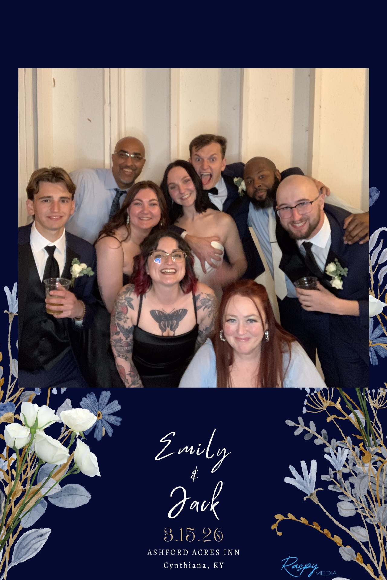 Wedding guests celebrating with Raspy Media