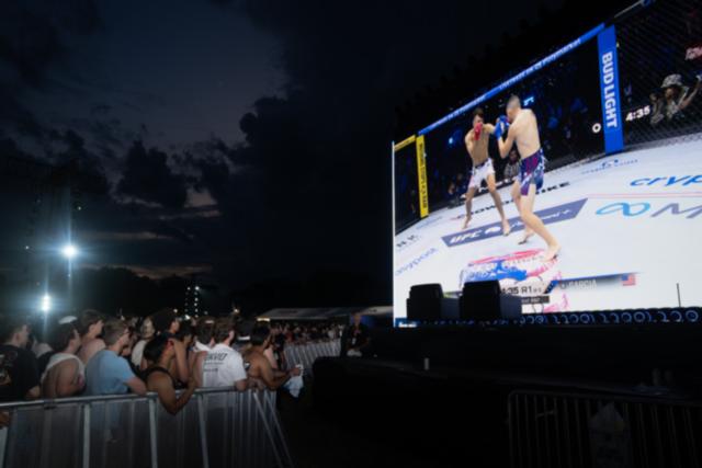 Logan Paul, Tkachuk brothers part of pre-fight festivities before a watch party on the Ellipse