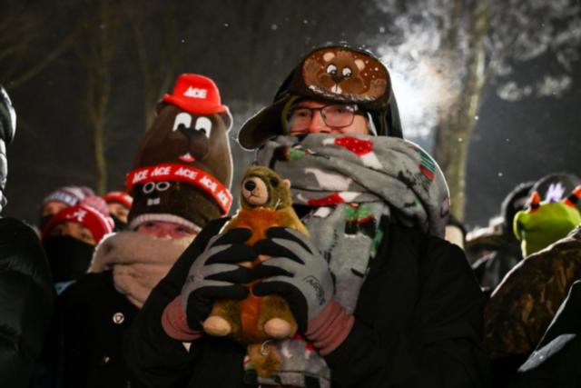 AP News: The Latest: Groundhog Punxsutawney Phil predicts six more weeks of winter