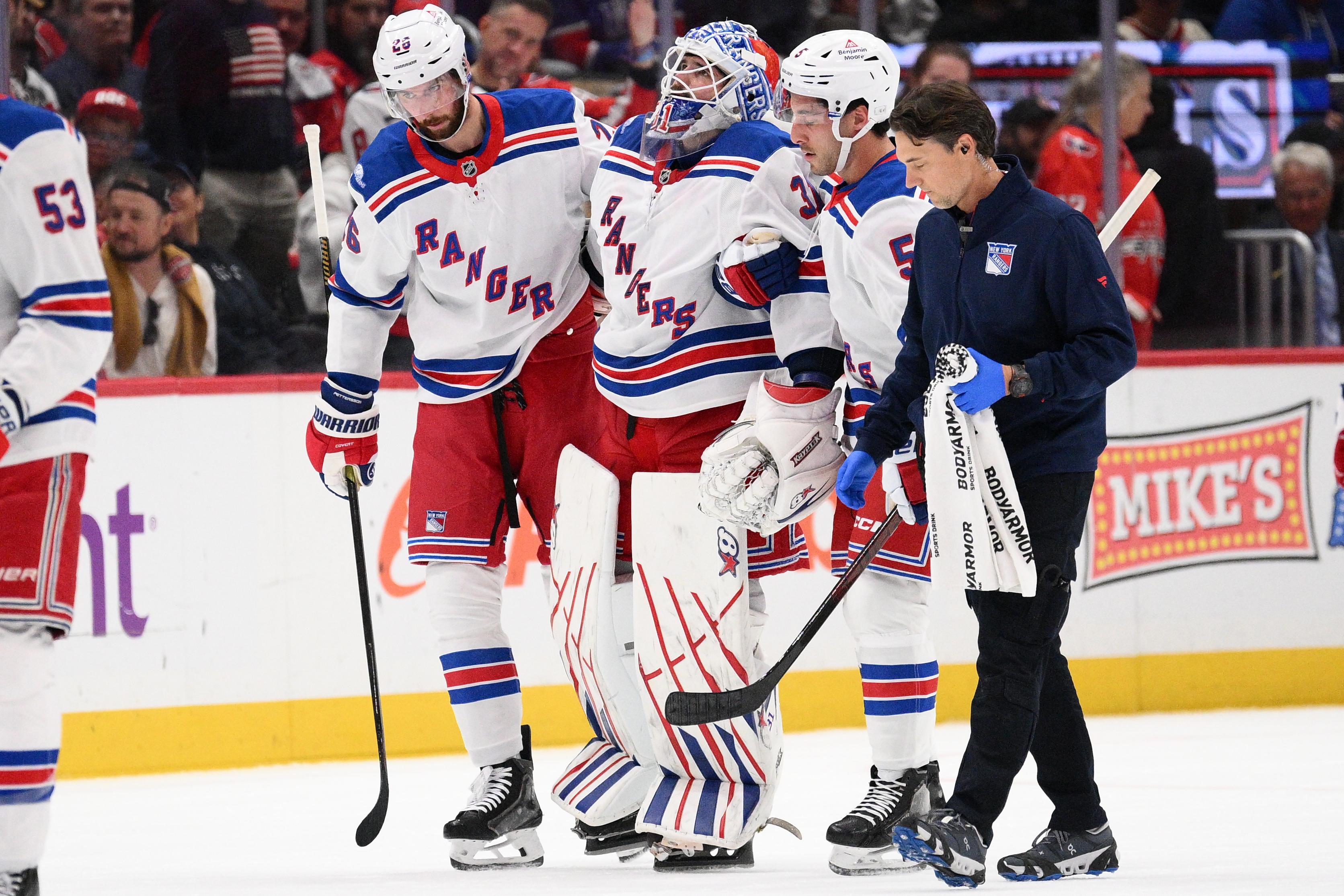 Rangers goalie Igor Shesterkin out for the season with knee injury after fall against Capitals
