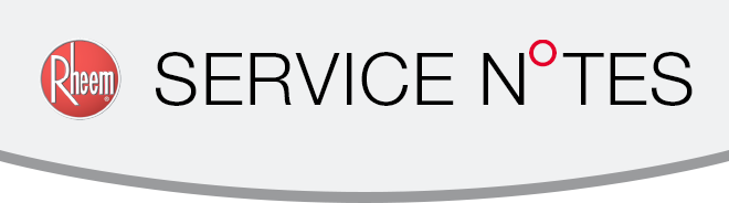 Rheem | Service Note