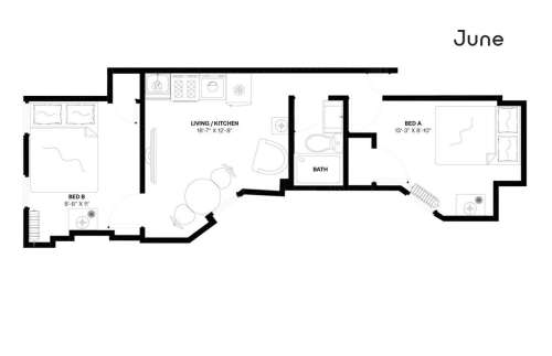 Private bedroom in 4 bed/1 bath Home 17 2
