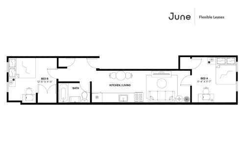 Private bedroom in 4 bed/1 bath Home 117 2