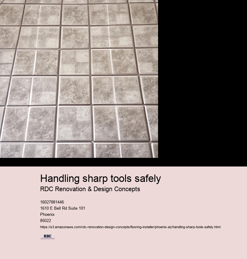 Handling sharp tools safely