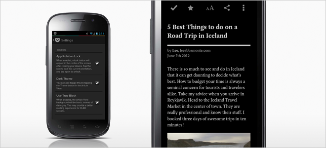 Available now: Pocket 4.1.2 for Android with enhanced settings, true black  background, and improved device support