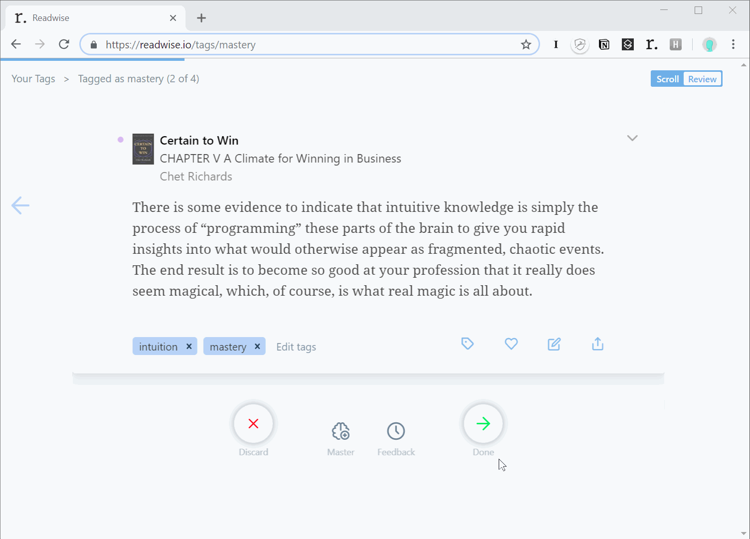 cloze deletion in Readwise