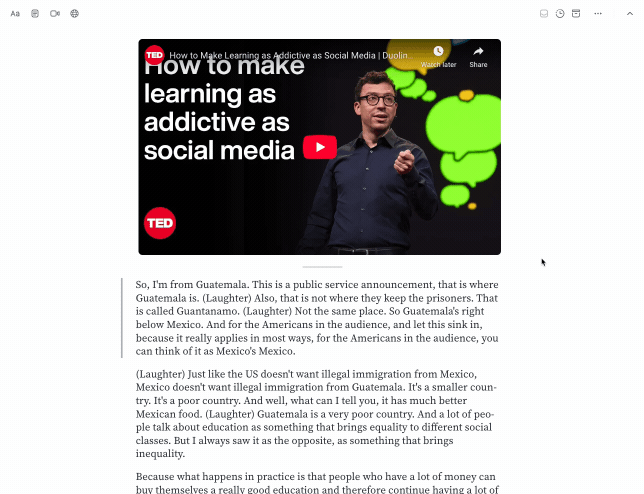 Resize Reader's video player.