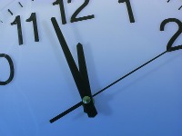 Clock approaching midnight