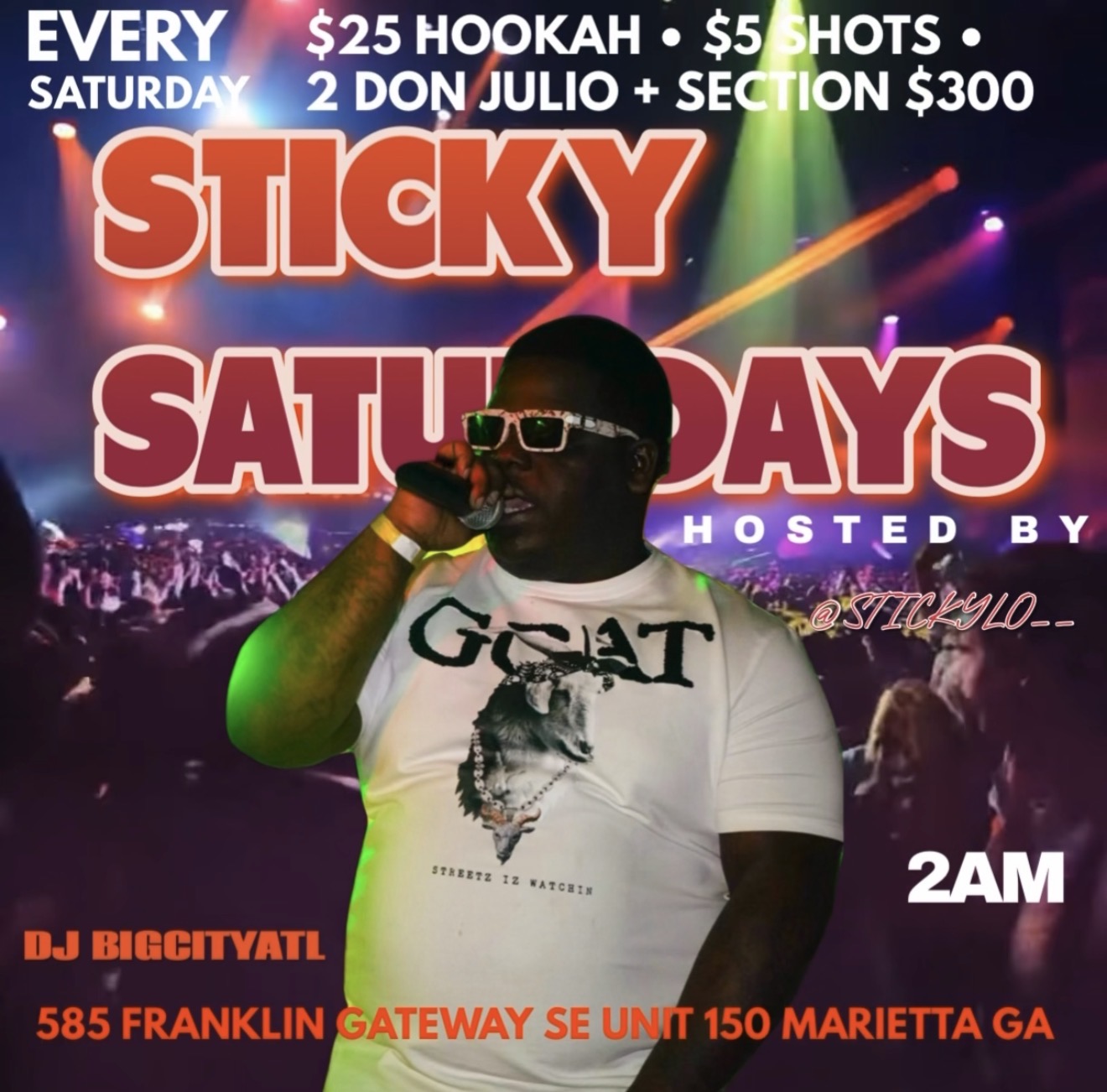 Sticky Lo Saturday’s “After Dark”