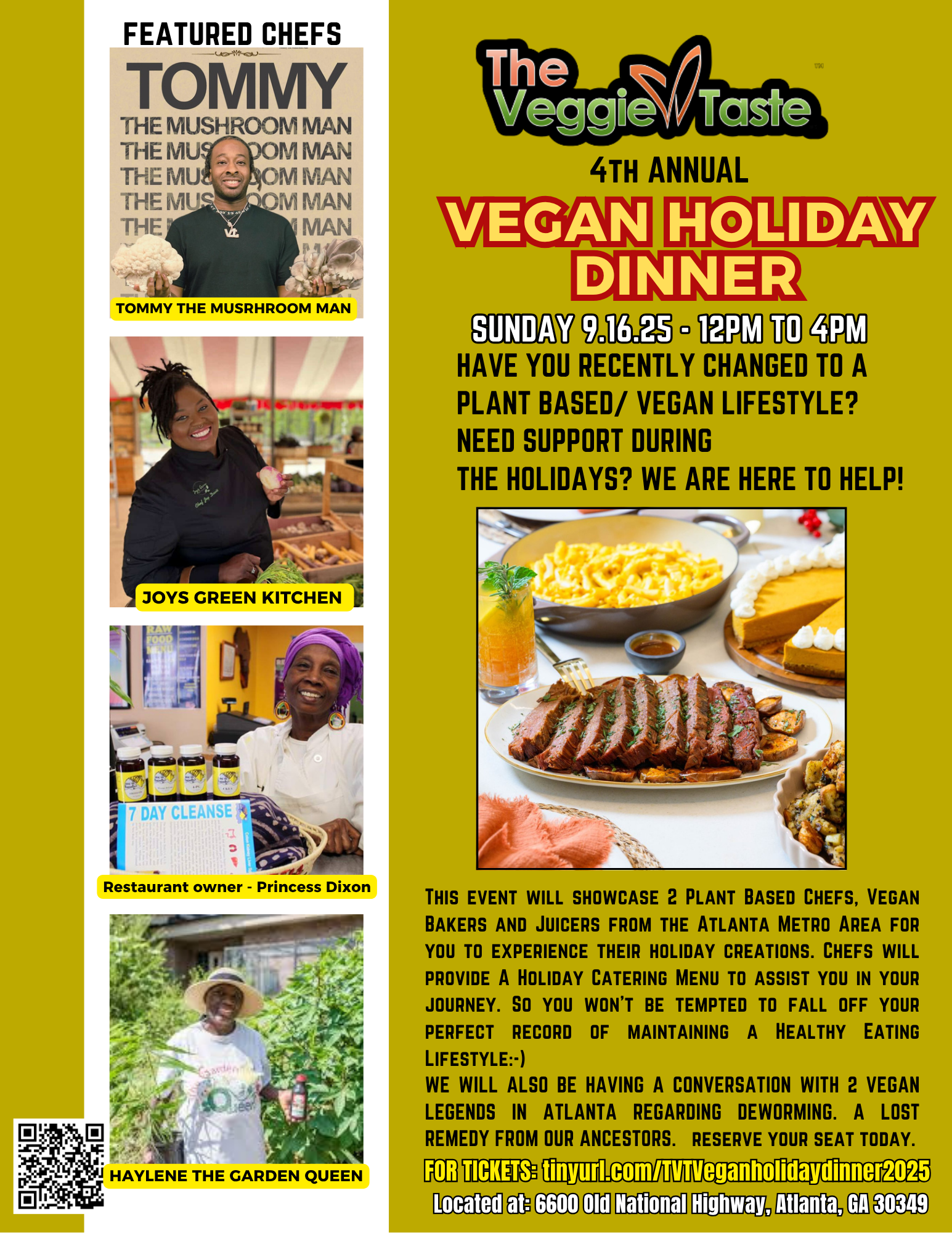 The Veggie Taste presents - Vegan Holiday Dinner -  4th Annual