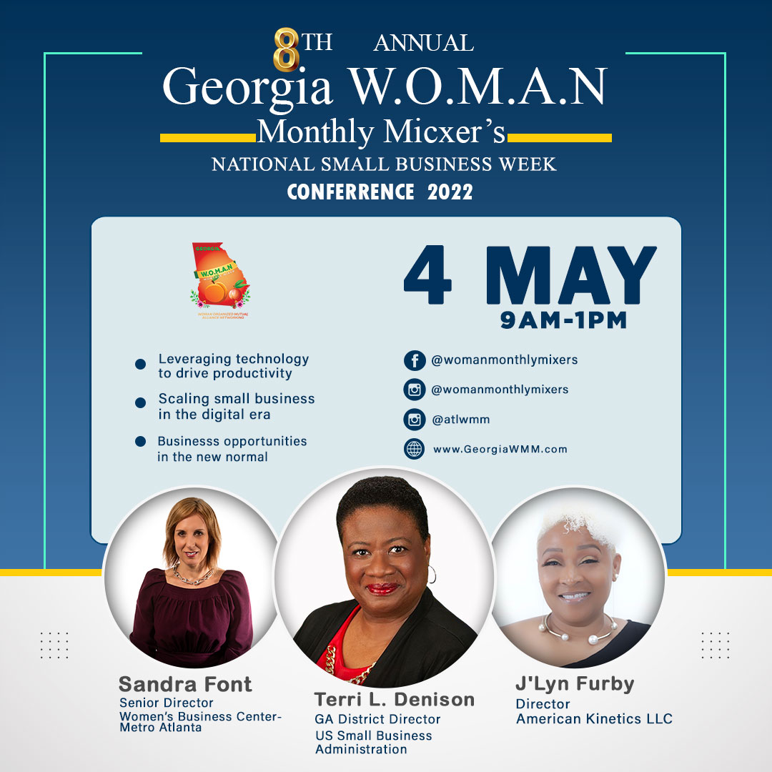 8th Annual Georgia W.O.M.A.N. Monthly Mixer's National Small Business Week Conference 2022