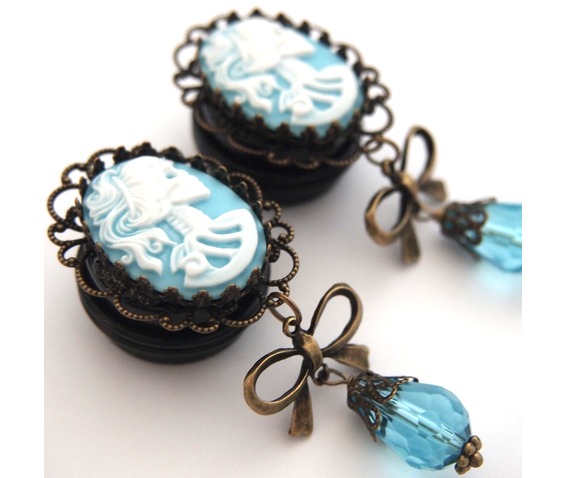 7/8" 22mm Blue Skeletina Acrylic Dangle Plugs - Shop Jewelry & Accessories at RebelsMarket